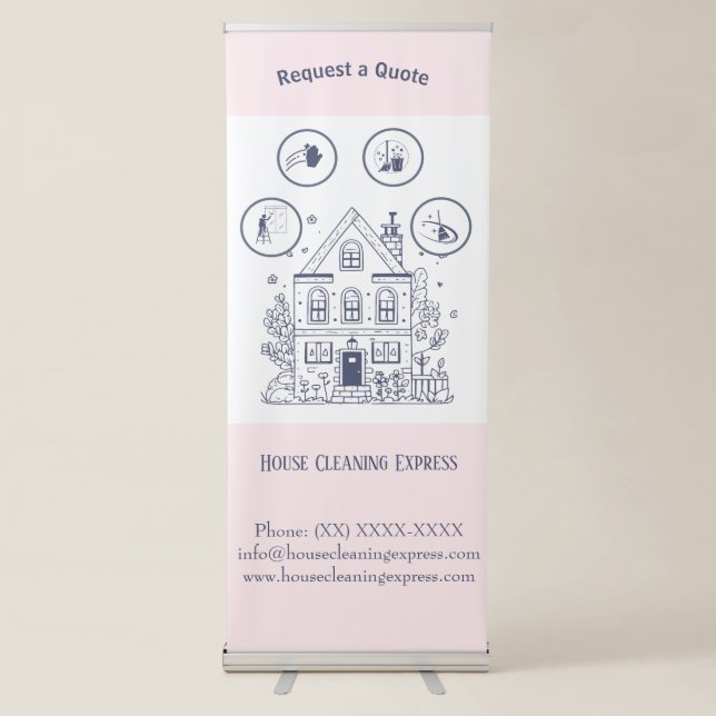 House Cleaning Express Retractable Banner (Front)