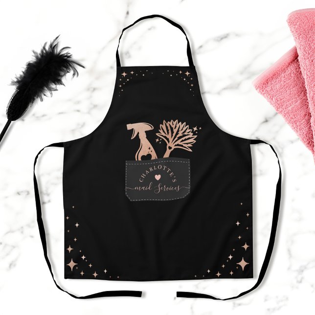 House Cleaning Fake Stitched Pocket Feather Duster Apron (House Cleaning Fake Stitched Pocket Feather Duster Apron)