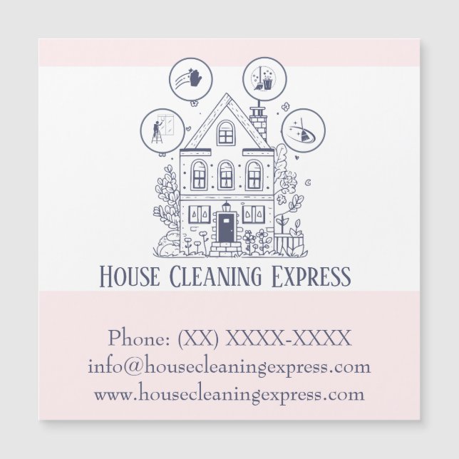House Cleaning Home Services Charming Business Car (Front)