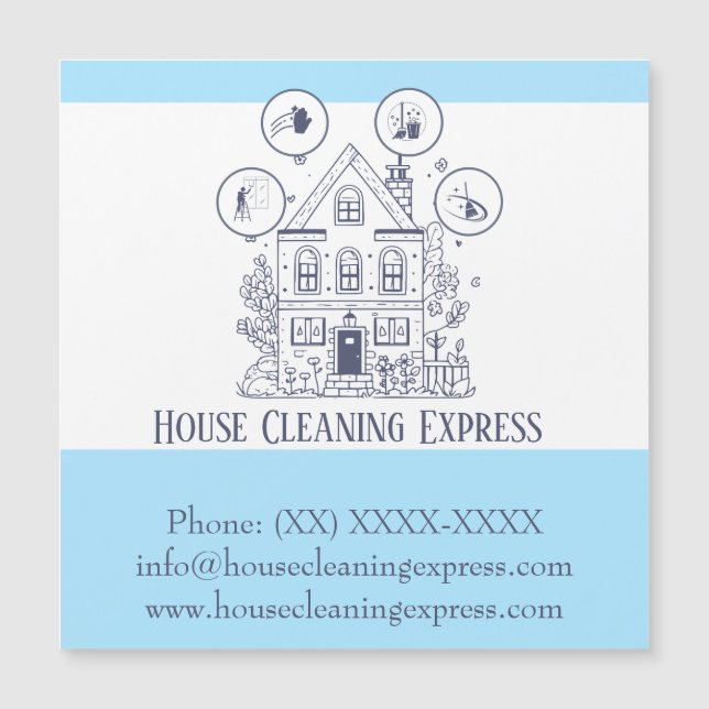House Cleaning Home Services Charming Business Car (Front)