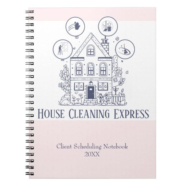 House Cleaning Home Services Charming  Notebook (Front)