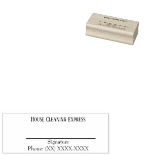 House Cleaning Home Services Charming  Rubber Stamp