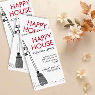 House Cleaning Home Services Janitorial Supplies Business Card