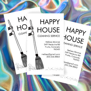 House Cleaning Home Services Janitorial Supplies Business Card