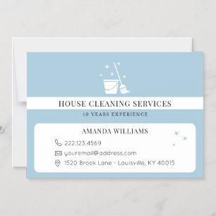 House Cleaning Home Services Magnetic Card