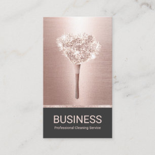 House Cleaning Housekeeping Rose Gold Maid Service Business Card