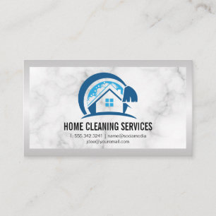 House Cleaning Logo   Marble  Business Card