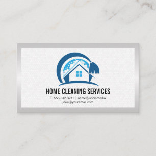 House Cleaning Logo   Tiling Business Card