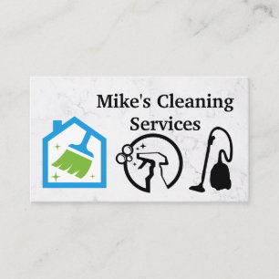 House Cleaning Logo   Vacuum Cleaning Spray Icons Business Card