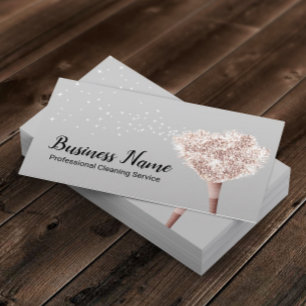 House Cleaning Maid Feather Duster Housekeeping Business Card