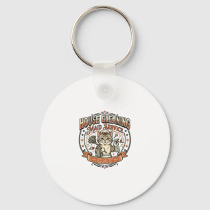 House Cleaning Maid Service Cat House Cleaning Mai Key Ring