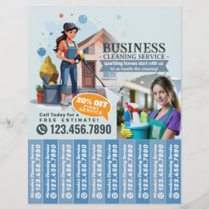 House cleaning Maid Service Flyer Tear Off Strips