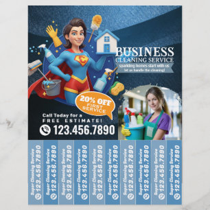 House cleaning Maid Service Flyer Tear Off Strips