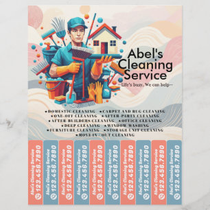House cleaning Maid Service Flyer Tear Off Strips