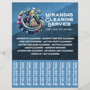 House cleaning Maid Service Flyer Tear Off Strips