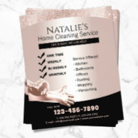 House Cleaning Maid Service Modern Rose Gold 