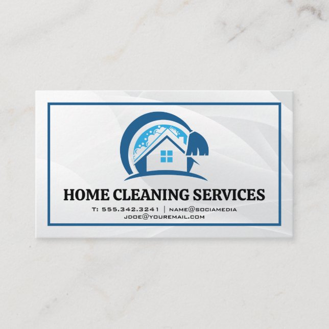 House Cleaning | Maid Services Business Card (Front)