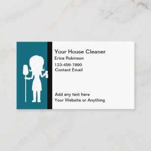 House Cleaning Modern Business Cards
