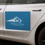 House Cleaning Pressure Washing Monogram Logo Car Magnet<br><div class="desc">House Cleaning Power Wash Roof Cleaning Monogram House Logo Blue Car Magnet</div>