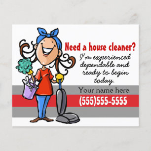 House Cleaning promo 4x5 card