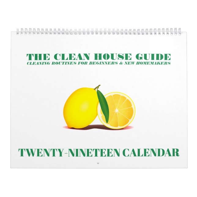 House Cleaning Routines for Beginners 2019 Calendar (Cover)