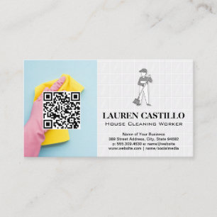House Cleaning Sanitising Services   QR Scan Business Card