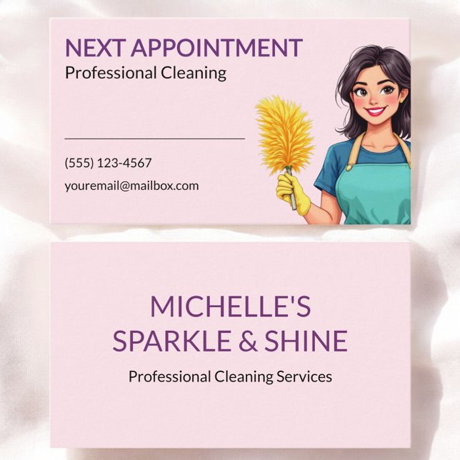 House Cleaning Service Business Appointment Card (Creator Uploaded)
