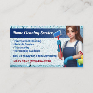 House Cleaning Service Business Cards