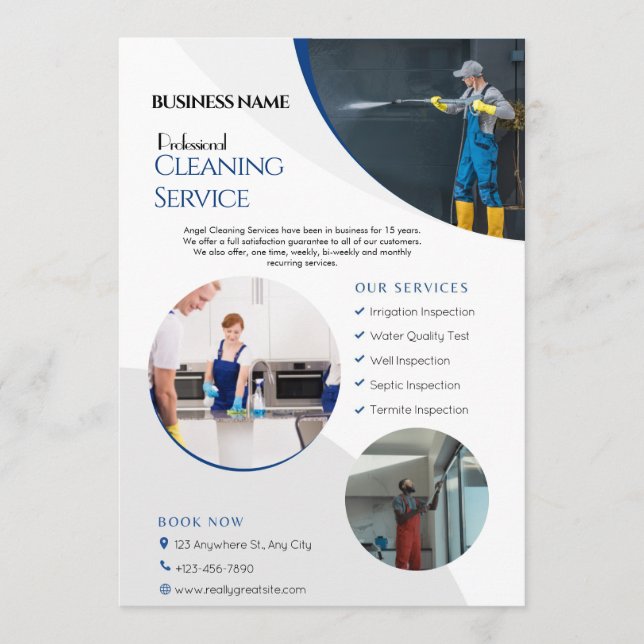 House Cleaning Service Business flyers Invitation (Front)
