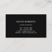 House Cleaning Service Minimal House Logo Black Business Card (Back)