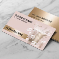 House Cleaning Service Modern Blush Pink & Gold