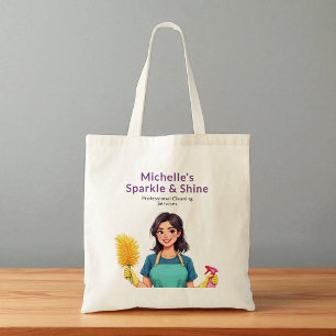 House Cleaning Service Modern Woman Pink  Tote Bag