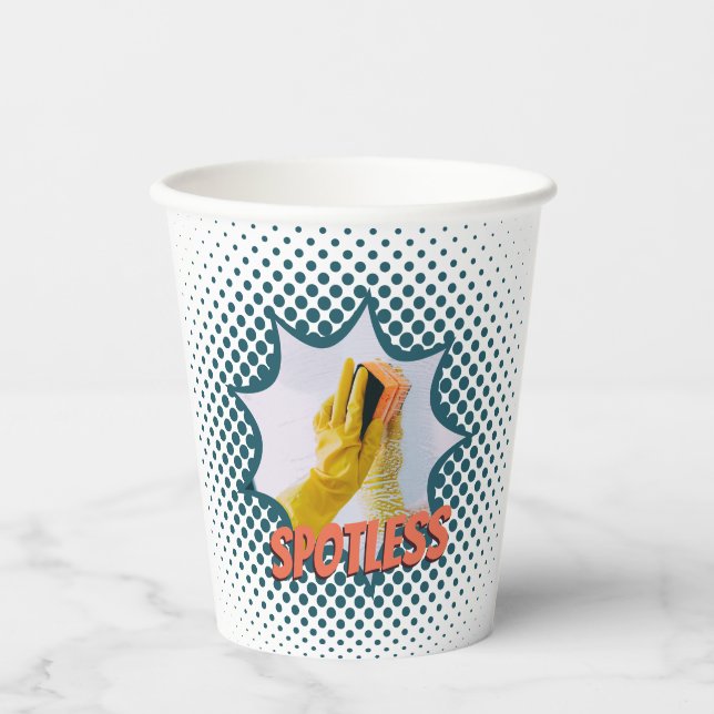 House Cleaning Service Promotional Paper Cups (Front)