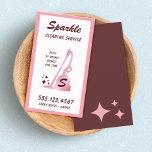 House Cleaning Service Rose Gold Vacuum Cleaner  Calling Card<br><div class="desc">Cool retro style rose gold monogrammed vacuum cleaner with retro sparkle stars.
For additional matching marketing materials please contact me at maurareed.designs@gmail.com. For more premade logos visit logoevolution.co. Original design by Maura Reed.</div>