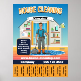 House Cleaning Service Template Poster
