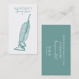 House Cleaning Service Vacuum Cleaner Business Card