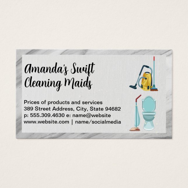 House Cleaning Services and Equipment (Front)