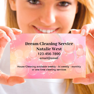 House Cleaning Services Beautiful Bubbles Business Card