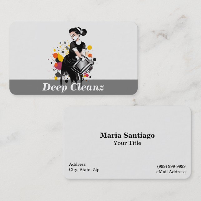 House Cleaning Services Business Card (Front/Back)