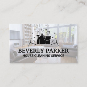 House Cleaning Services Clean Home Background Business Card