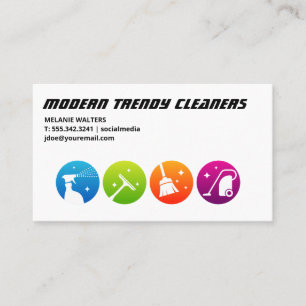 House Cleaning Services   Clean Icons Business Card