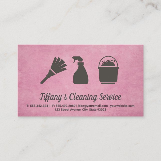 House Cleaning Services | Clean Supplies Business Card (Front)