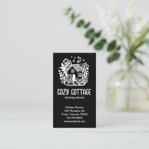 House Cleaning Services Cute Home Hand Drawn Logo Business Card