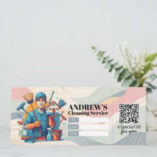 House Cleaning Services Gift Certificate Voucher Invitation