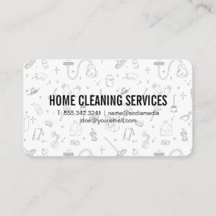 House Cleaning Services Icons   Tiling   Maids Business Card