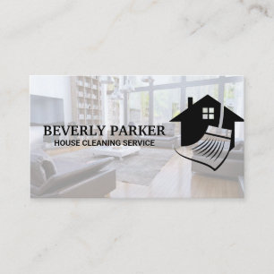House Cleaning Services Interior Living Room Business Card