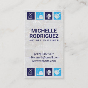 House Cleaning Services Sanitising Business Card