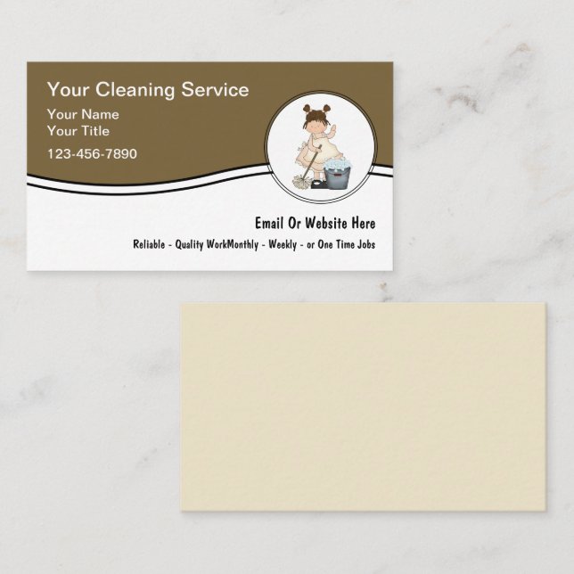 House Cleaning Simple Business Cards (Front/Back)