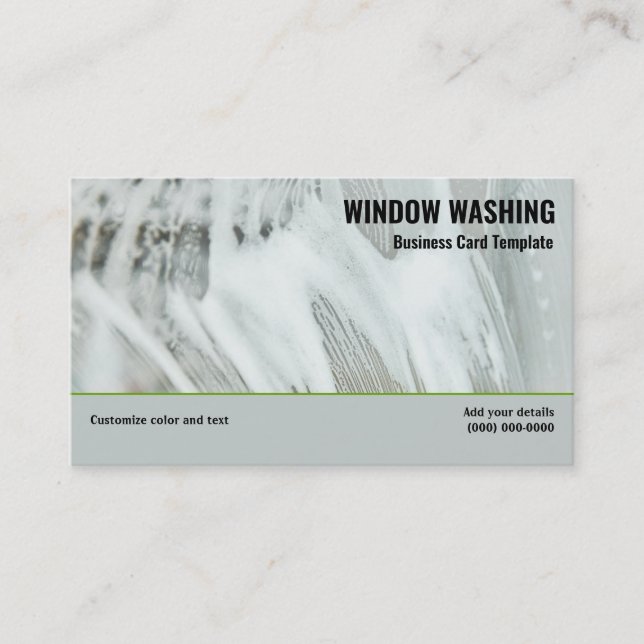 House Cleaning Window Washing Business Card (Front)