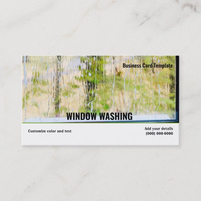 House Cleaning Window Washing Business Card (Front)